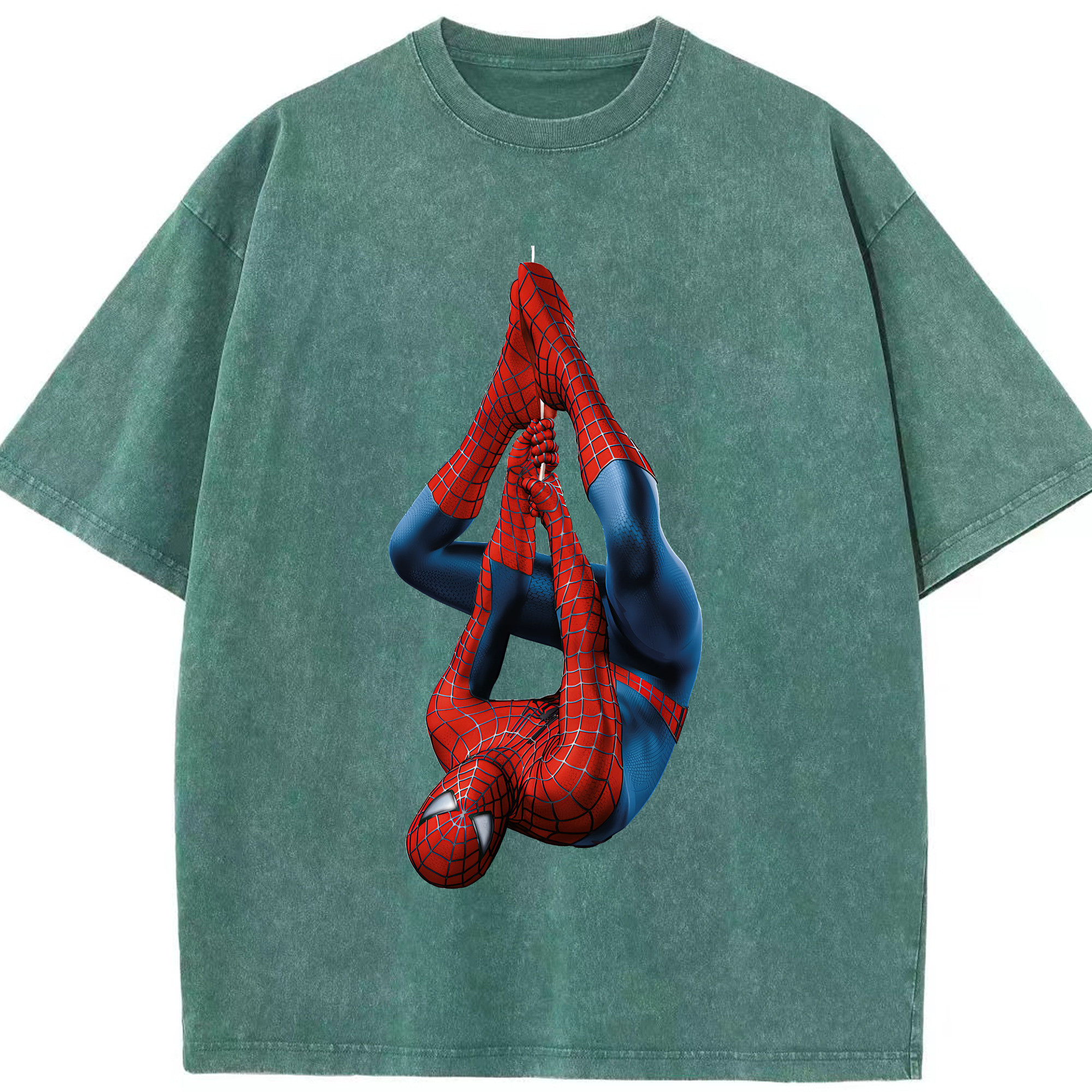 （画像用） Spider Man スパイダーマン 綿100% ヴィンテージ風 半袖Tシャツ（フロントプリント）